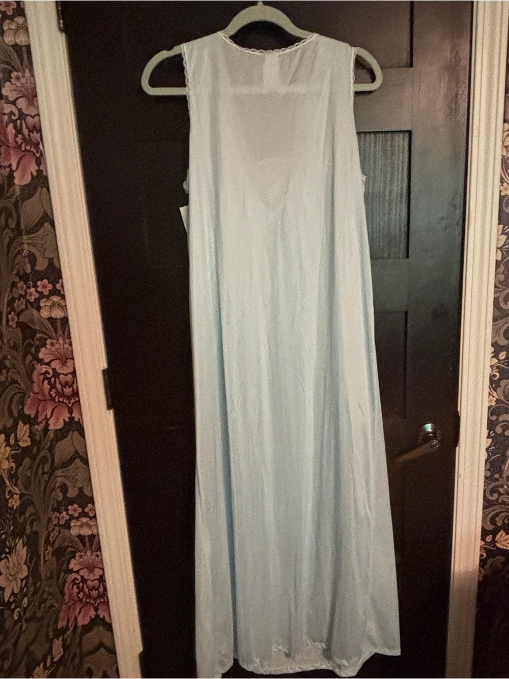 NWT Soft Light Blue Lace-Trim Sleeveless Nightgown by Deena, Medium - Picture 9 of 9